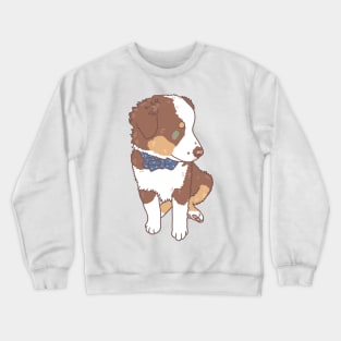 Red Tri Aussie Puppy Crewneck Sweatshirt